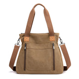 Casual Canvas Women Shoulder Bag Reusable Shopping Bags Large Capacity Totes