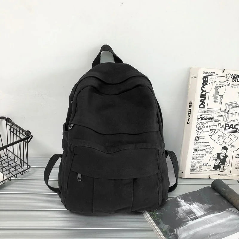 Casual Canvas Backpack Travel Bag Schoolbag
