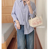 Casual Canvas Women's Shoulder Bag Red Letter Pattern Female Book Tote Handbag