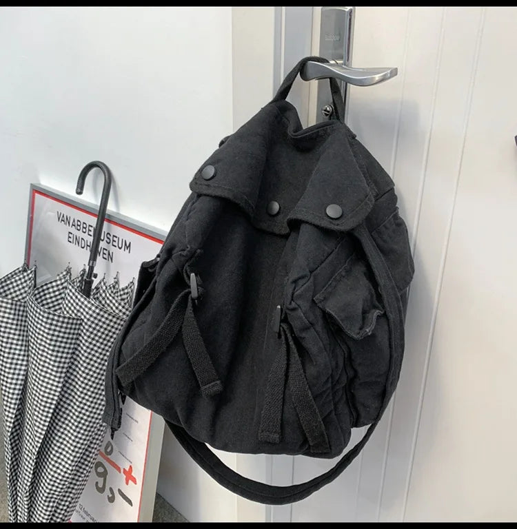 Casual Canvas Shoulder Bag Large Capacity Ladies Handbags