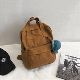 Casual Canvas Women Backpack Big Capacity Preppy School Bags for Teen Girls