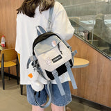 Casual Cartoon Printing Women Backpack Preppy Style Students Schoolbag