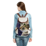 Oil Painting Cat Girls Backpack