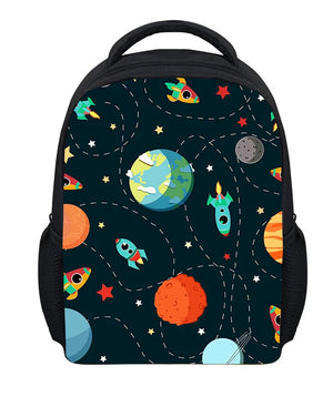 Cartoon Planet Children Backpacks Large Capacity Bags