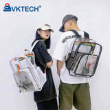 Rainbow Clear Lucency Backpack Transparent PVC Bookbag