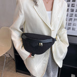 Casual Corduroy Waist Bag Ladies Canvas Fanny Pack Travel Money Phone Chest Bana
