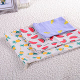 Cotton Fruit Pattern Drawstring Bag Makeup Organizer