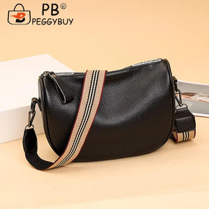 Casual Cowhide Leather Shoulder Bag for Women