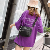 Casual Shoulder Bag PU Leather Solid Handbag for Women