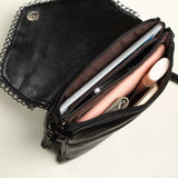 Stone Print Crossbody Bag PU Leather Shoulder Messenger Chain Envelope Clutch