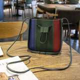 Casual Crossbody Bag For Women Striped Shoulder Bag PU Leather Handbag