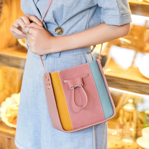 Casual Crossbody Bag For Women Striped Shoulder Bag PU Leather Handbag
