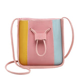 Casual Crossbody Bag For Women Striped Shoulder Bag PU Leather Handbag