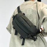 Casual Crossbody Bag Nylon Handbag Travel Chest Bag Waterproof Waist Pack