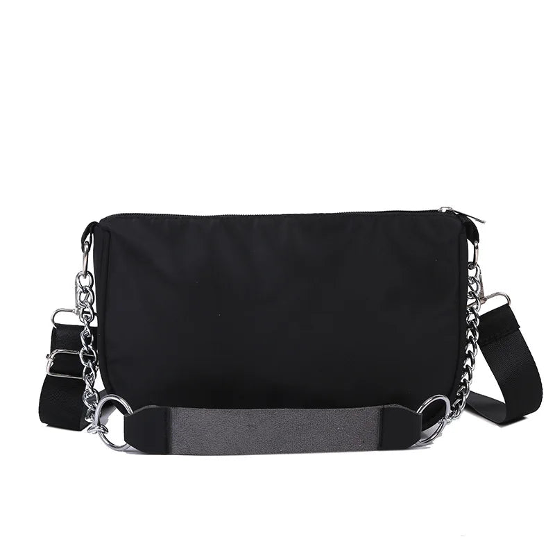 Casual Crossbody Bag Metal Chain Handbag Shoulder Bags