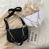 Casual Crossbody Bag Metal Chain Handbag Shoulder Bags