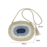 Straw Weaving Shoulder Crossbody Bag for Women Beach Basket Bags