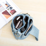 Denim Bucket Bag for Women Shoulder Crossbody Big Totes