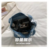 Casual Denim Shoulder Tote Bags For Women Large Capacity Transparent Waterproof