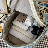 Casual Denim Women Backpack Large Capacity School Bags