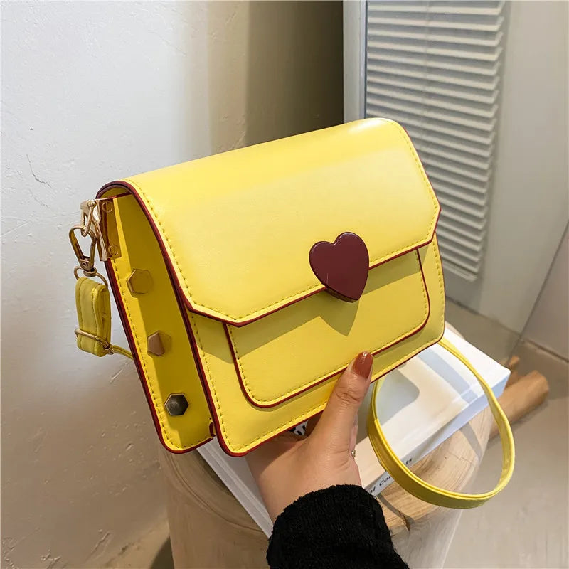 Women's Casual Crossbody Shoulder Bag Soft Leather Small Square Bag