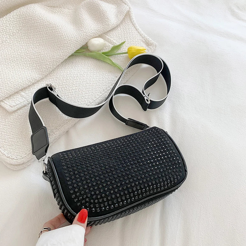 Sparkling Rhinestone Shoulder Bag for Women - Small Crossbody Purse