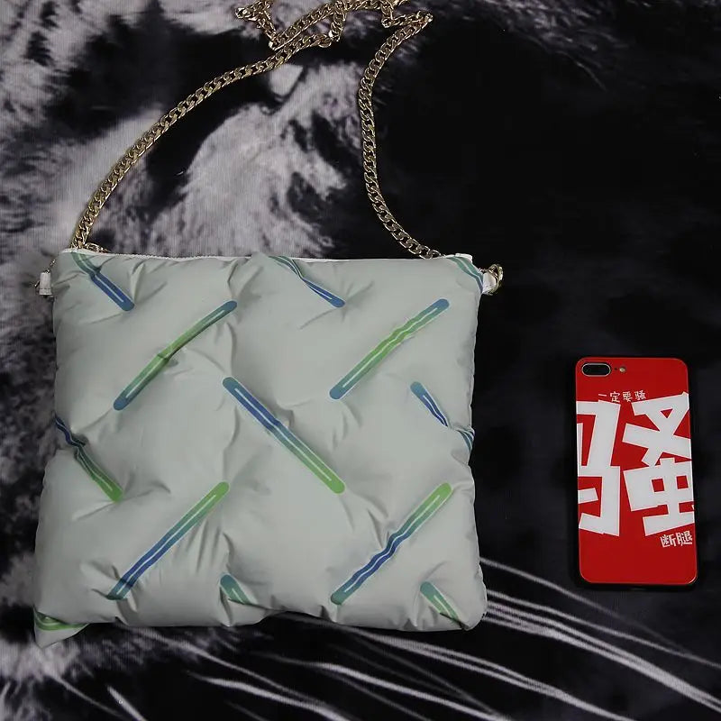 Casual Down Cotton Pillow Shoulder Bag Large Capacity Tote Female Big Purses