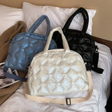 Casual Down Cotton Women Shoulder Bags Nylon Space Pad Cotton Handbags