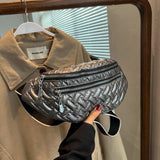 Casual Down Nylon Waist Bag Fanny Pack Female Belt Bag