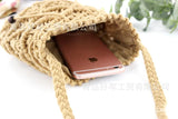 Straw Shoulder Bucket Bag Women Summer Woven Crossbody Beach Bags