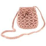 Straw Shoulder Bucket Bag Women Summer Woven Crossbody Beach Bags