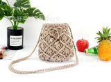Straw Shoulder Bucket Bag Women Summer Woven Crossbody Beach Bags