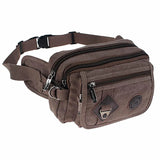 Casual Durable Men Waist Packs Classic Canvas Male Messenger Bags