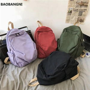 Canvas Backpack School Bags for Teenage Girls Travel Shoulder Bag