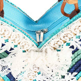 Casual Rainbow Lace Bow Straw Bag