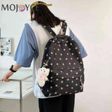 Floral Print Backpack Large Capacity Travel Book Pack Schoolbag