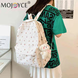 Floral Print Backpack Large Capacity Travel Book Pack Schoolbag