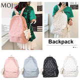Floral Print Backpack Large Capacity Travel Book Pack Schoolbag