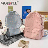 Floral Print Backpack Large Capacity Travel Book Pack Schoolbag