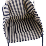 Casual Striped Canvas Handbag Totes Large Capacity Shoulder Bags for Women