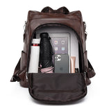 Casual Multifunctional Backpack Removable Shoulder Strap High PU Fabric