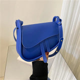 Casual Saddle Bag Small Shoulder Bags for Women High PU Leather Crossbody Female