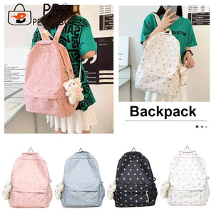 Floral Print Backpack Large Capacity School Bag