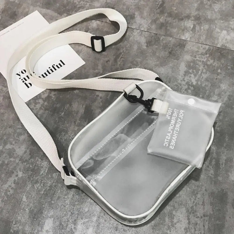 Casual Women PVC Jelly Crossbody Mini Bag Girls Shoulder Handbags