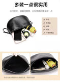 Women's PU Leather Saddle Shoulder Bag Round Shape Crossbody Bag