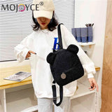 Casual Fleece Bear Shaped Shoulder Bag Women Backpack Handbag