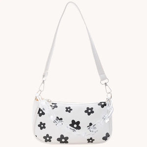 Floral Pattern Handbag Chain Shoulder Bag Top-handle Pouch