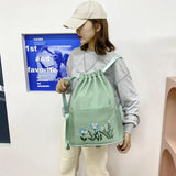 Casual Waterproof Backpack Large Capacity Shoulder Bag Handbag Women Embroidery