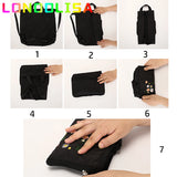Embroidery Foldable Backpack Women Large Capacity Bagpack