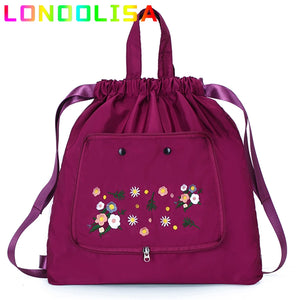 Embroidery Foldable Backpack Women Large Capacity Bagpack
